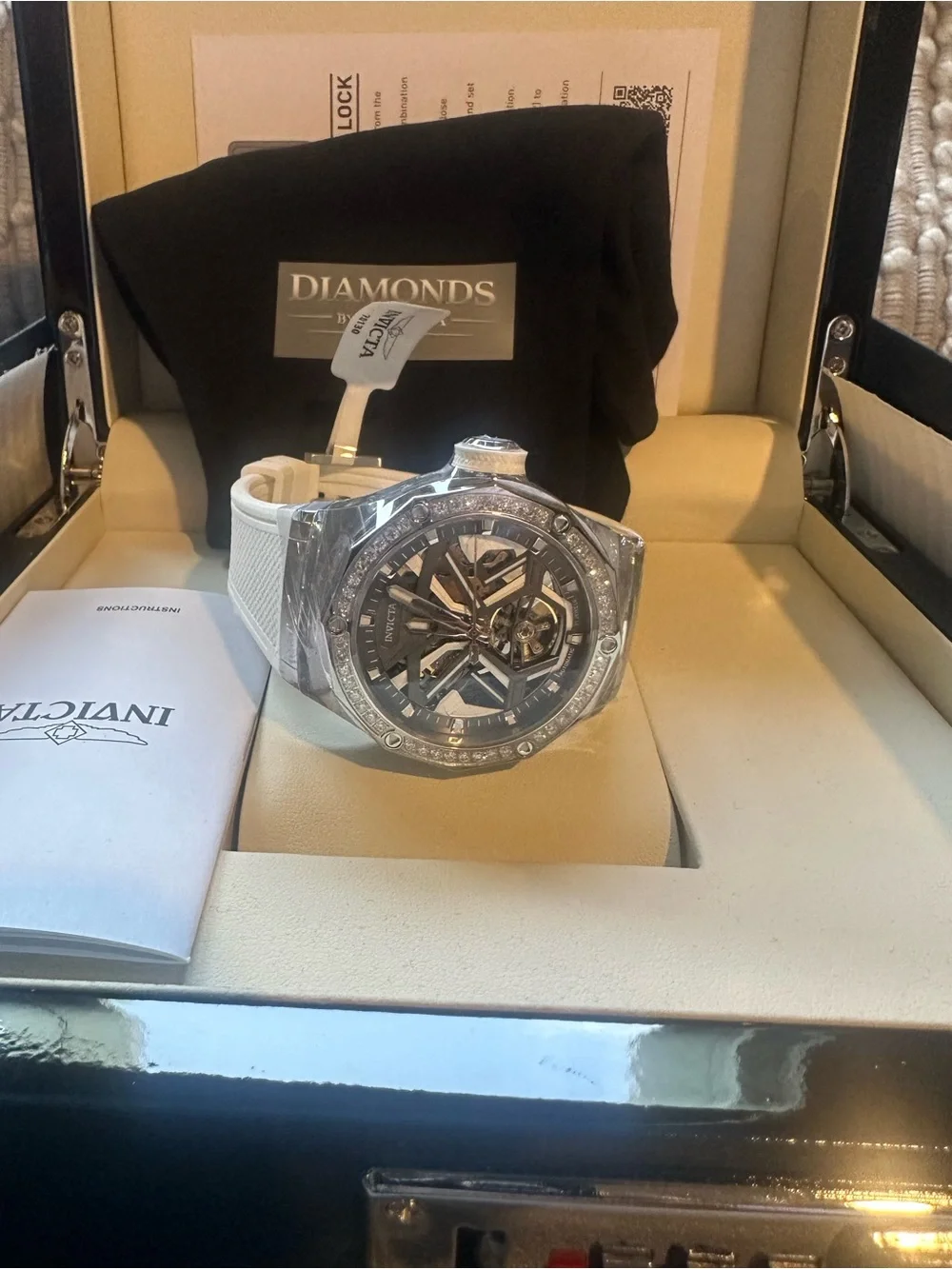 Invicta Objet D'Art Lumidia Diamond Automatic Men’s Watch-White(70130)
